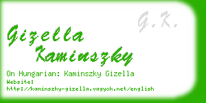 gizella kaminszky business card